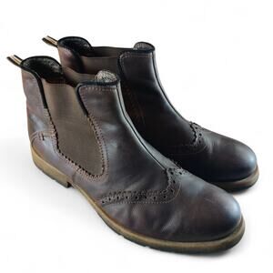 Lavorazione Artigiana Chelsea Boots Mens Size 12 Handcrafted Brown Leather